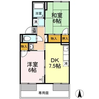 プレジール小野 A棟【1階】の間取り