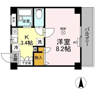 メゾンなかやま【2階】の間取り