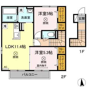 エマーブルM'c 【2階】の間取り