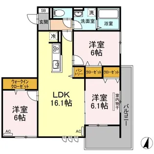 グレイス【3階】の間取り