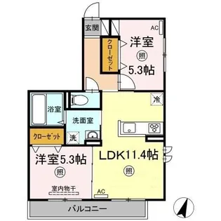 パルティール【3階】の間取り