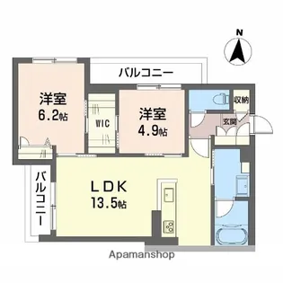 キャステルガーデン【3階】の間取り
