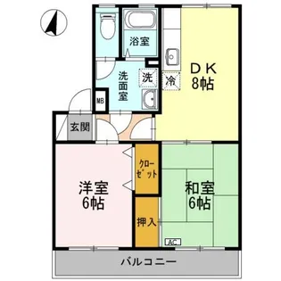 レコルト福田I【3階】の間取り