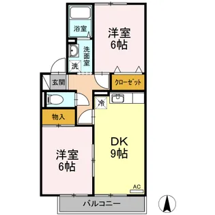 アムール A棟【2階】の間取り