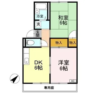 プレジール佐藤 A棟【1階】の間取り