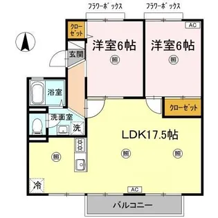 サンライズ原田 A棟【2階】の間取り
