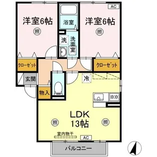 パストラーレ B棟【2階】の間取り