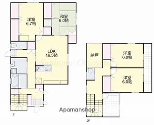 岡山県岡山市北区今保【一戸建】の間取り