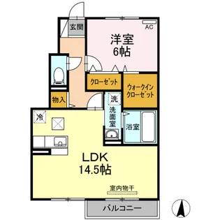 プランドール B棟【1階】の間取り