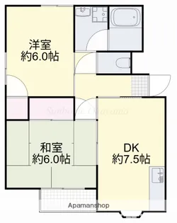 リバーサイドハイツ【2階】の間取り