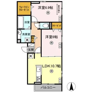 エマーブルMグラン II棟【2階】の間取り