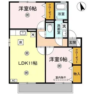 ハートランドウィルモア【1階】の間取り