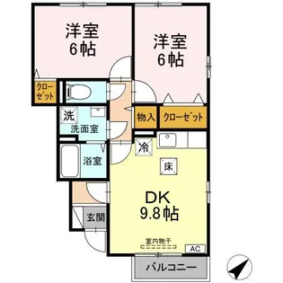 インペリアル A棟【1階】の間取り