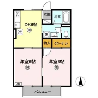 メゾンドールΑ D棟【2階】の間取り