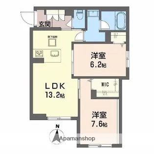 セレーノ野田【1階】の間取り