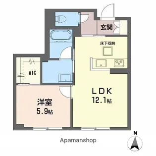 シャーメゾン野田レジデンス【1階】の間取り