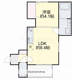 RIVER CITY西川原【3階】の間取り