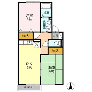 プレザント芳泉【202号室】の間取り