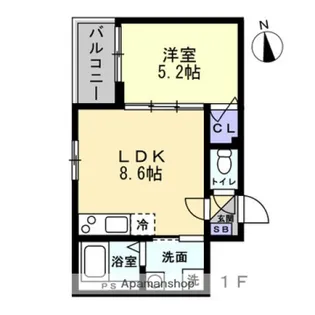 アシェント医大前【3階】の間取り