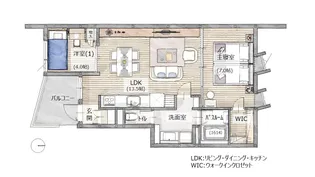 ETENA中仙道西【3階】の間取り