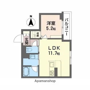 ユーグレイス東島田【4階】の間取り
