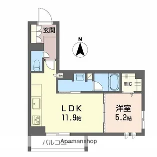 ユーグレイス東島田【2階】の間取り