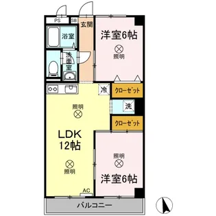 ハイライズ遠藤【3階】の間取り