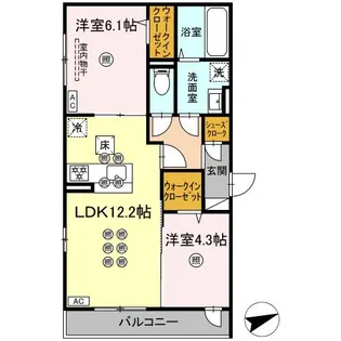 アルタ・レジデ【1階】の間取り