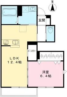 中仙道IORI Ⅲ【102号室号室】の間取り