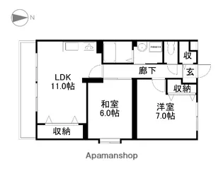 SWEET FENNEL【1階】の間取り