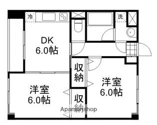 ウッドコート医大南【5階】の間取り
