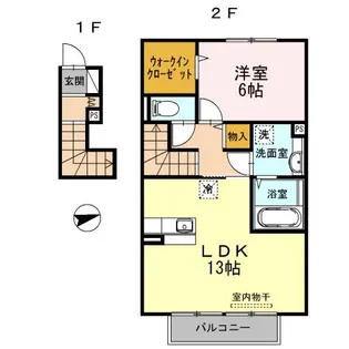 ルピナス高柳東町3【2階】の間取り