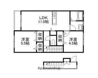 リーベⅠ【2階】の間取り