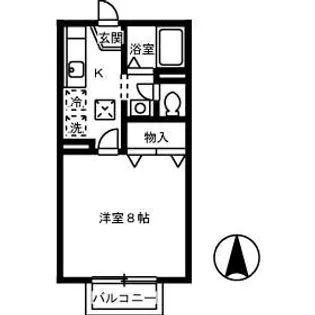 メゾンたちばな B棟【2階】の間取り