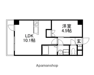 パティオ東古松【4階】の間取り