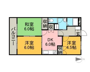 パープルメゾン【305号室】の間取り
