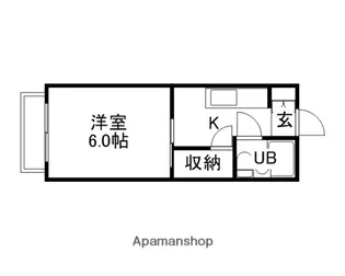 コーポ難波【1階】の間取り
