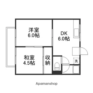 コーポ操扇山【1-1号室】の間取り