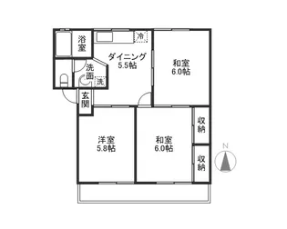 シートピア【201号室】の間取り