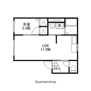 ラ・パルテール国富弐番館【1階】の間取り