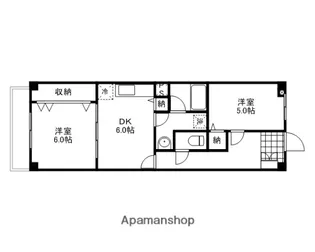 岡山県岡山市北区中仙道1丁目【マンション】の間取り