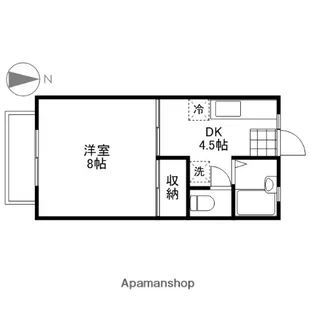 メゾンソレイユ【201号室】の間取り