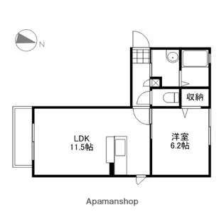 ラ・パルテール大福 Ⅲ【1階】の間取り