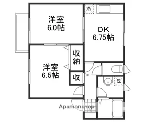 パインパレス B【2階】の間取り