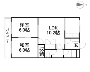 クレヴァ【2階】の間取り