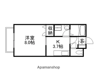 プレイヤード北長瀬A【203号室】の間取り