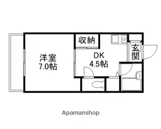 パーティアム津高【1階】の間取り