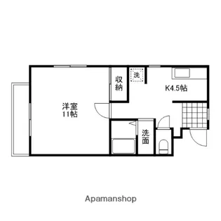 カーサ大薮【1階】の間取り