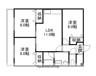 ピレニーズ奥田【202号室】の間取り