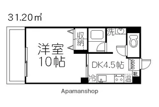 グランベルデ南方【W402号室】の間取り